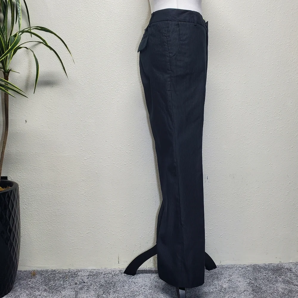 Banana Republic Martin Fit Black Pinstripe Straight Leg Pants Size 10